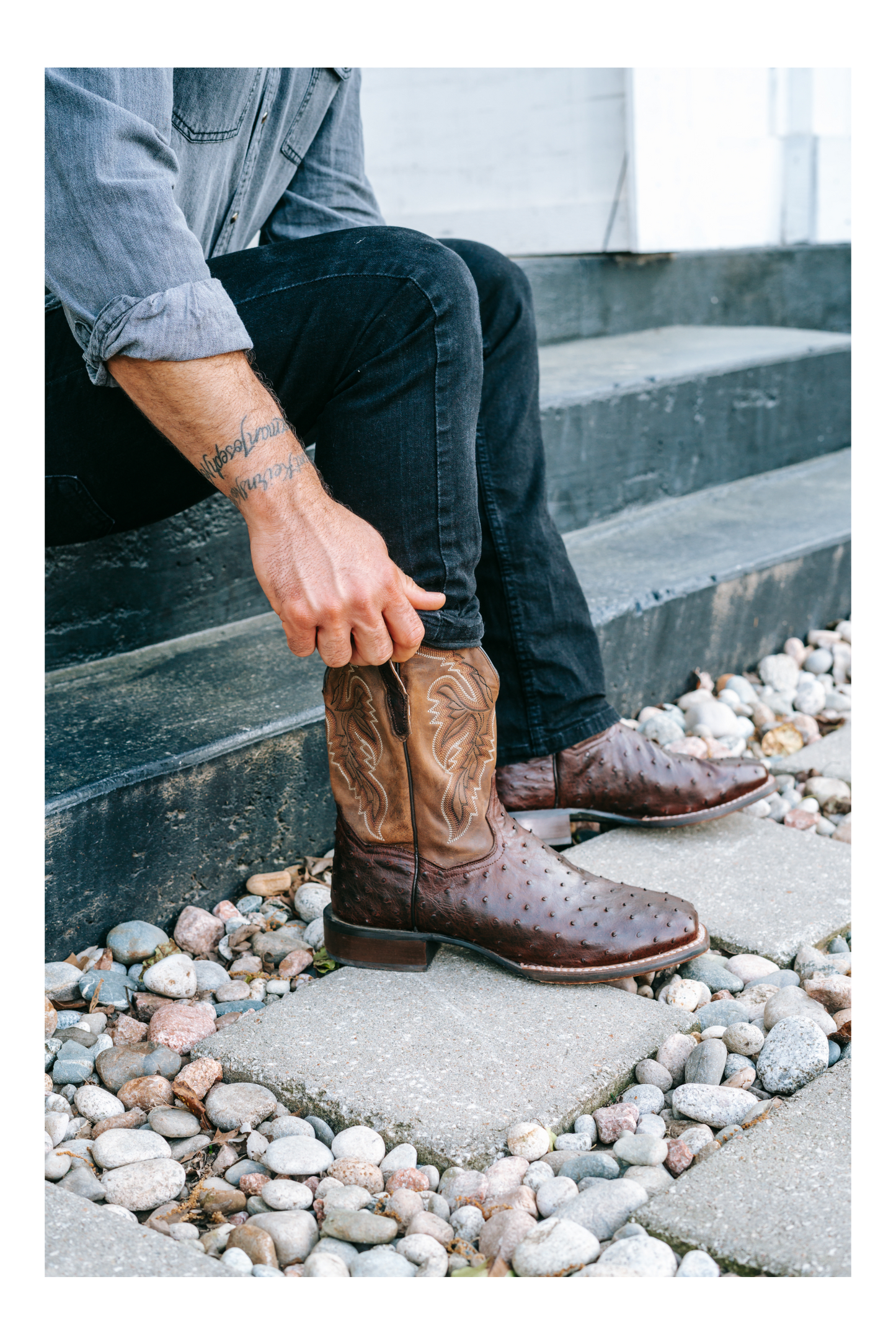 Dan Post Alamosa Full Quill Ostrich Boot