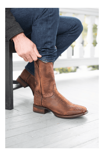 Dan Post Ka Faux Python Print Leather